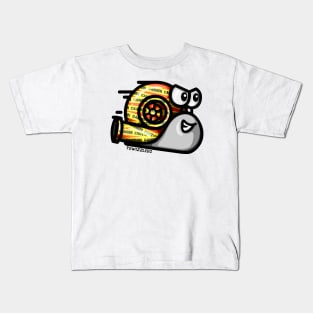 Turbo Snail - Caution (Gray) Kids T-Shirt